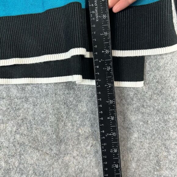 Juicy Couture Sweater Women’s XL Y2K Pullover Knit JUICY Heart Patch Blue - Picture 6 of 7